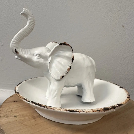 Pewter Elephant Ring Dish