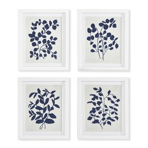 LEAFY VINE PRINT, SET OF 4