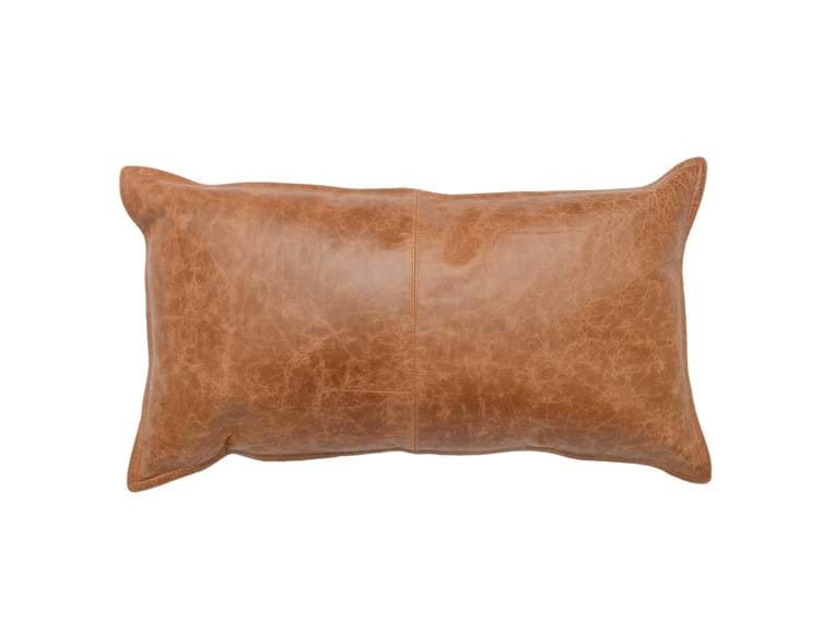 Leather Dumont Chestnut Lumbar Pillow